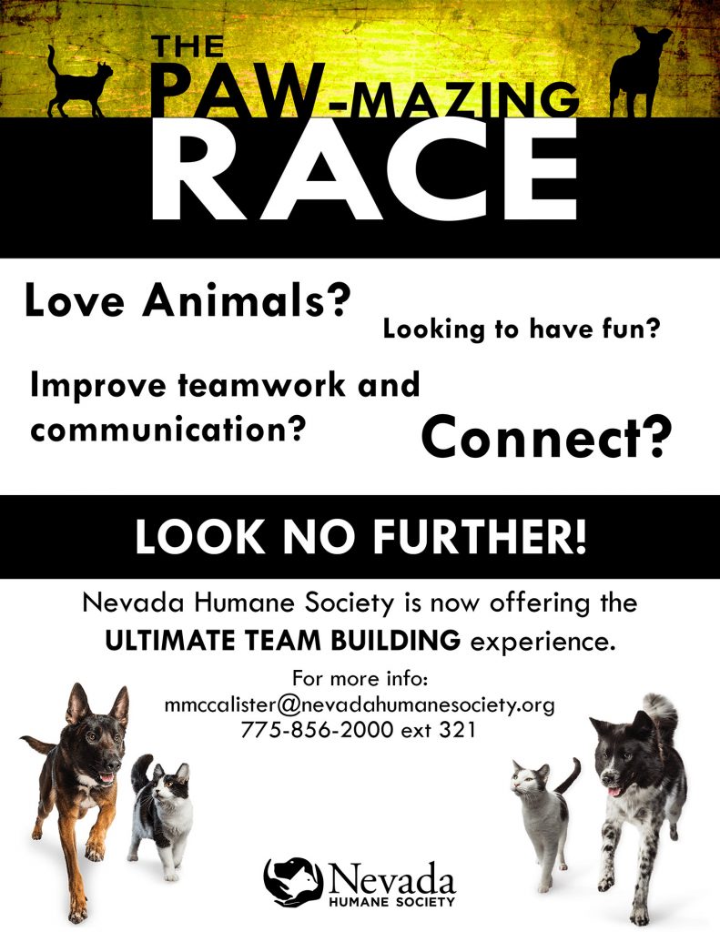 Nevada Humane Society's PAW-mazing Race – Nevada Humane Society | With  Shelters located in Reno, and Carson City, the Nevada Humane Society Caring  is a charitable, non-profit organization that accepts all pets,